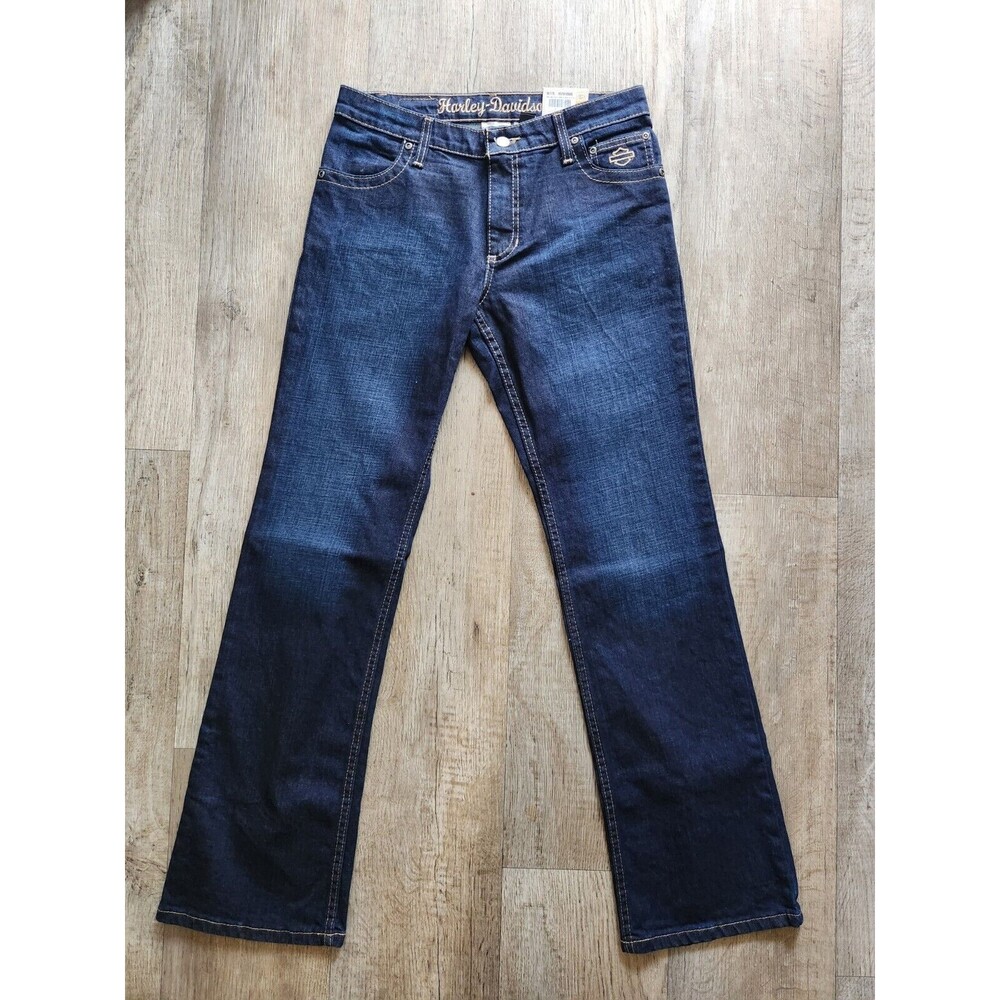 HARLEY DAVIDSON Women's Size 6 Mid-Rise Stretch Boot Cut Jeans